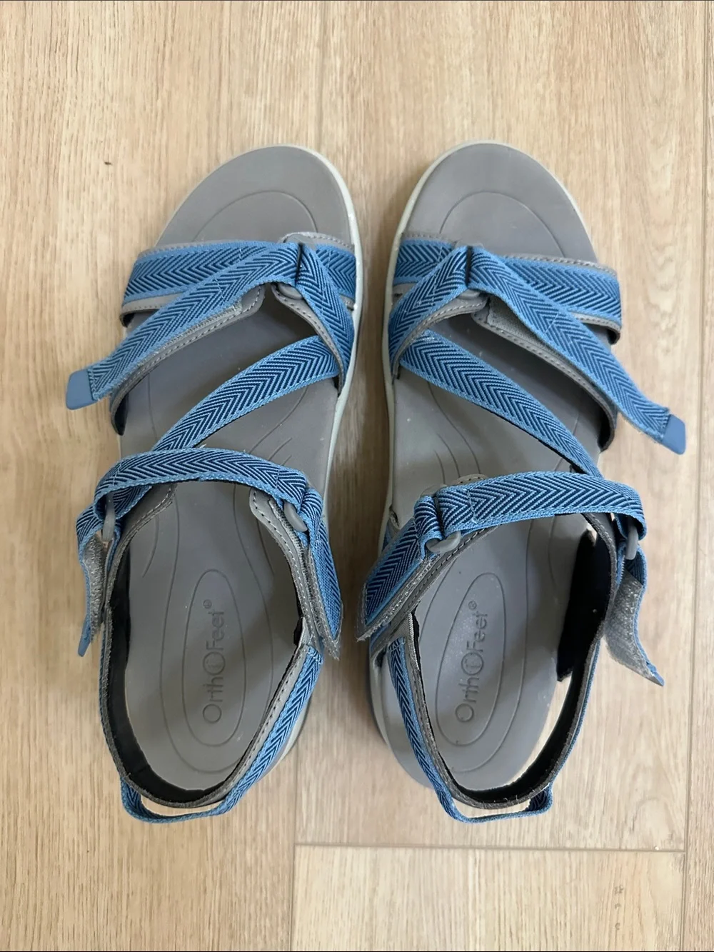 Orthofeet Comfort Strappy Blue Women's Sandals